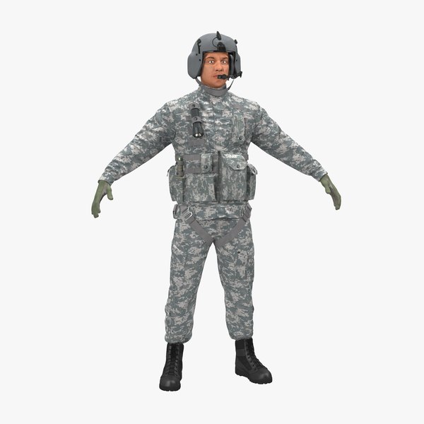 helicopter pilot camo 3d model