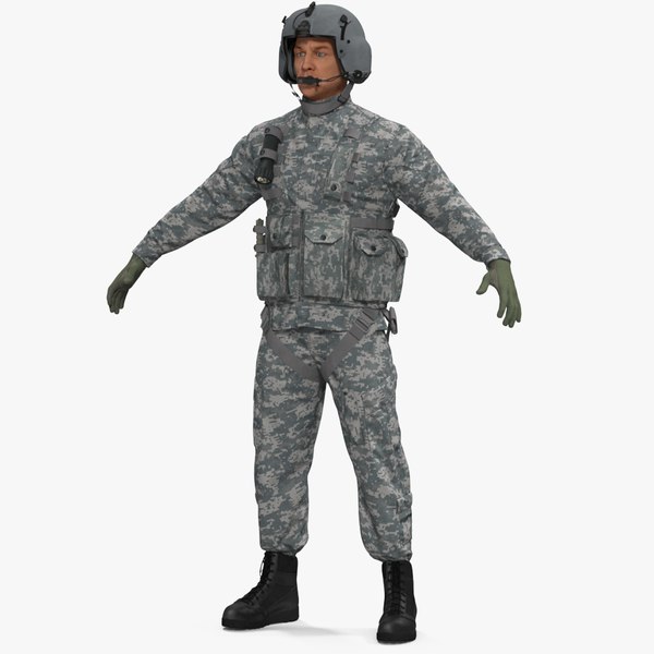 helicopter pilot camo 3d model