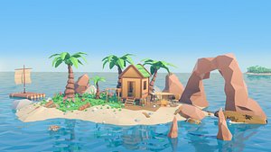 Survival Island - Low Poly 3D Asset Pack