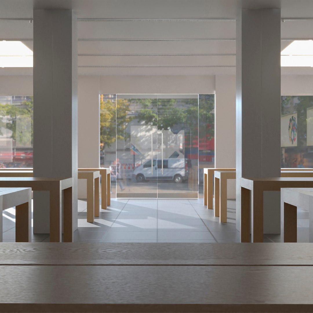Apple Store Interior 3D model preview