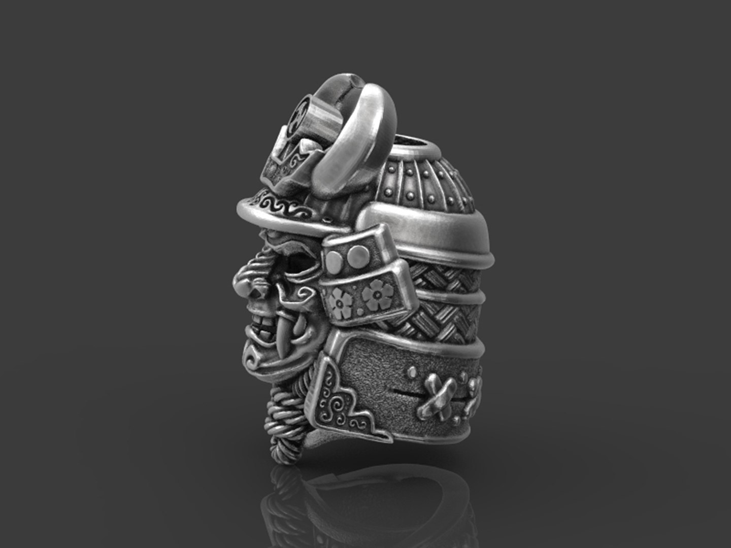 3D Samurai Head Bead model https://p.turbosquid.com/ts-thumb/dO/nWFazK/Ny/untitled.6779/jpg/1667371290/1920x1080/fit_q87/49720a7e468a61585c1f02e8c1094bd00263806a/untitled.6779.jpg