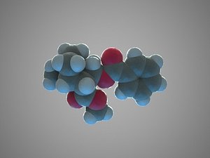 3d model of molecule cocaine