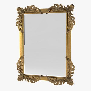 3D golden mirror model