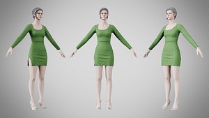 Dress 54 Fern Green 3D model