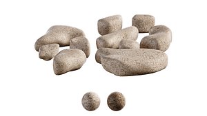Garden Stone Set 3D model 3D model