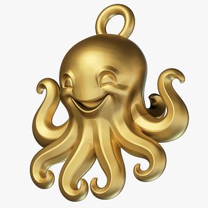 Cute Octopus Pendant 3D