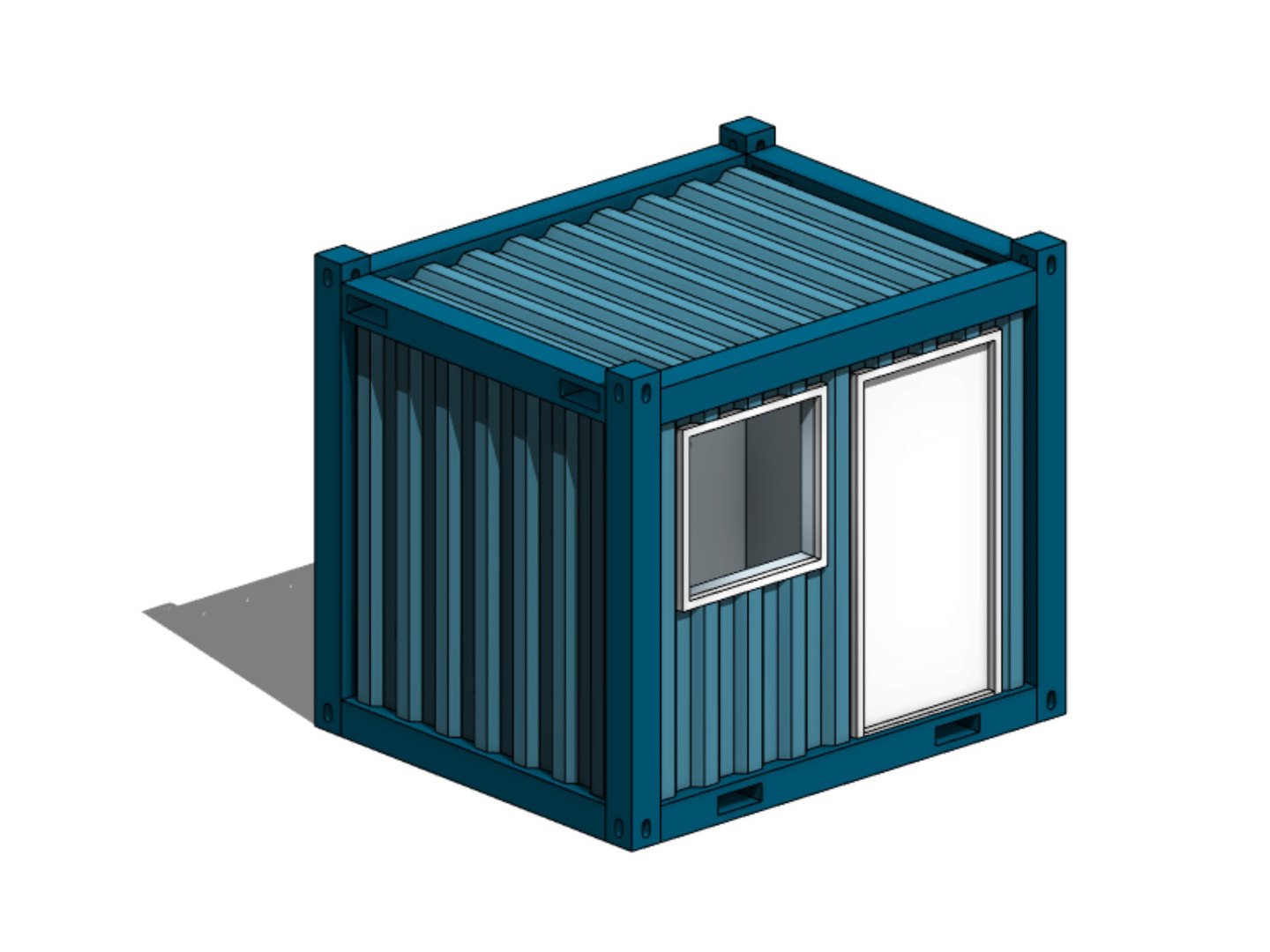 3D model Office Container 10ft - Revit Family - TurboSquid 1820534