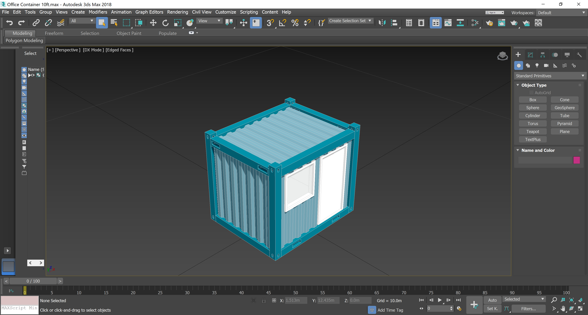 Contêiner de escritório de 10 pés - Família Revit Modelo 3D ...