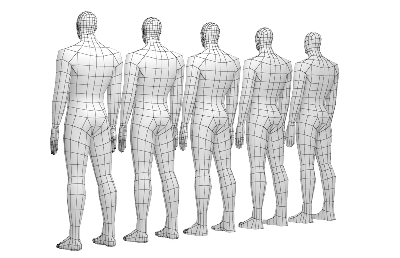 3D Hero Male In Rest Pose In 5 Topologies Model - TurboSquid 2211196