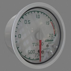 boost gauge 3d model