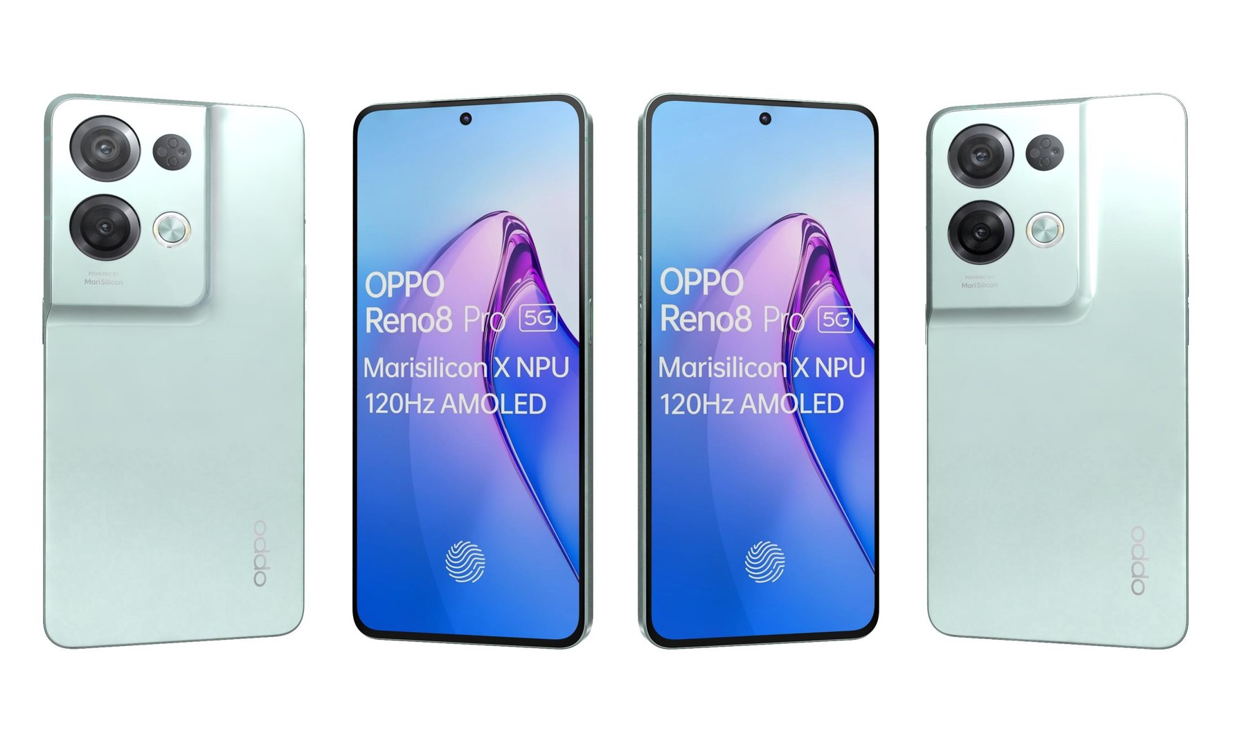 3D Oppo Reno 8 Pro Mint model - TurboSquid 1991896