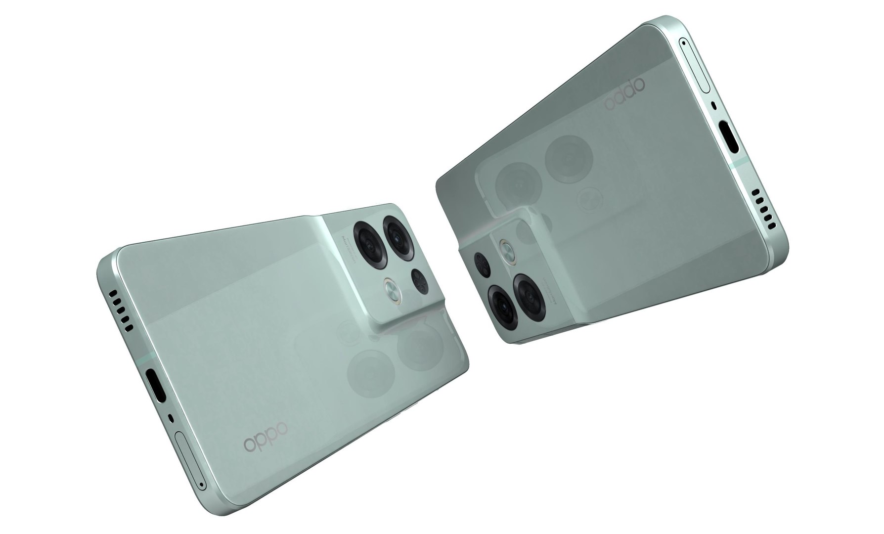 3D Oppo Reno 8 Pro Mint model - TurboSquid 1991896