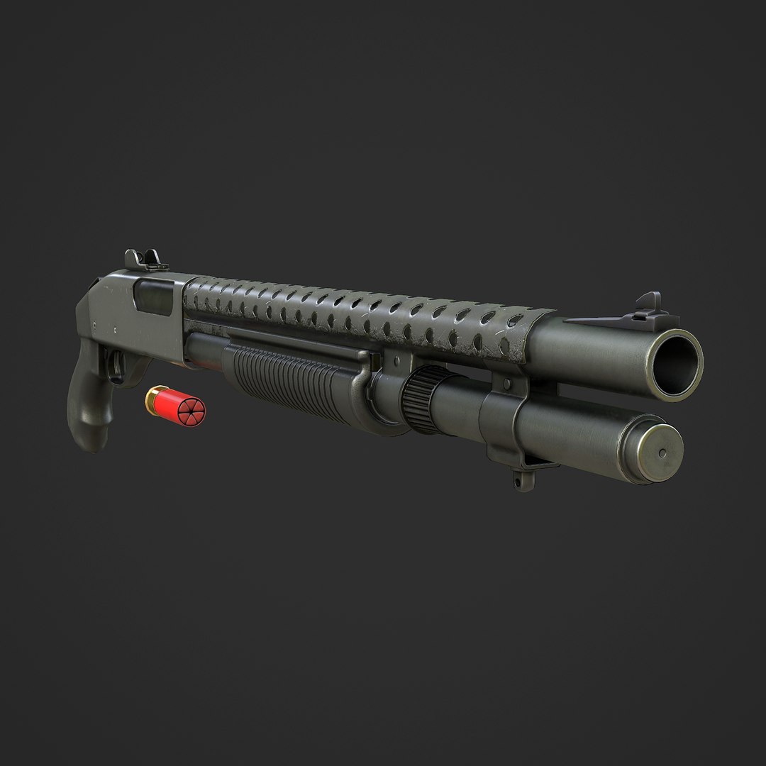 3ds Max Remington 870 Shotgun