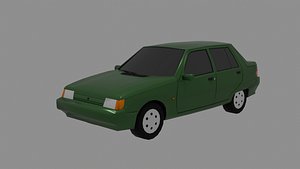 Ukrainian Car ZAZ 1103 Slavuta 1999 Free low-poly