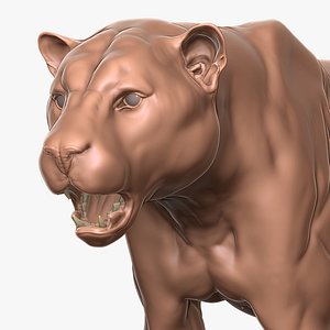 Jaguar Primary Forms Zbrush Sculpt 3D