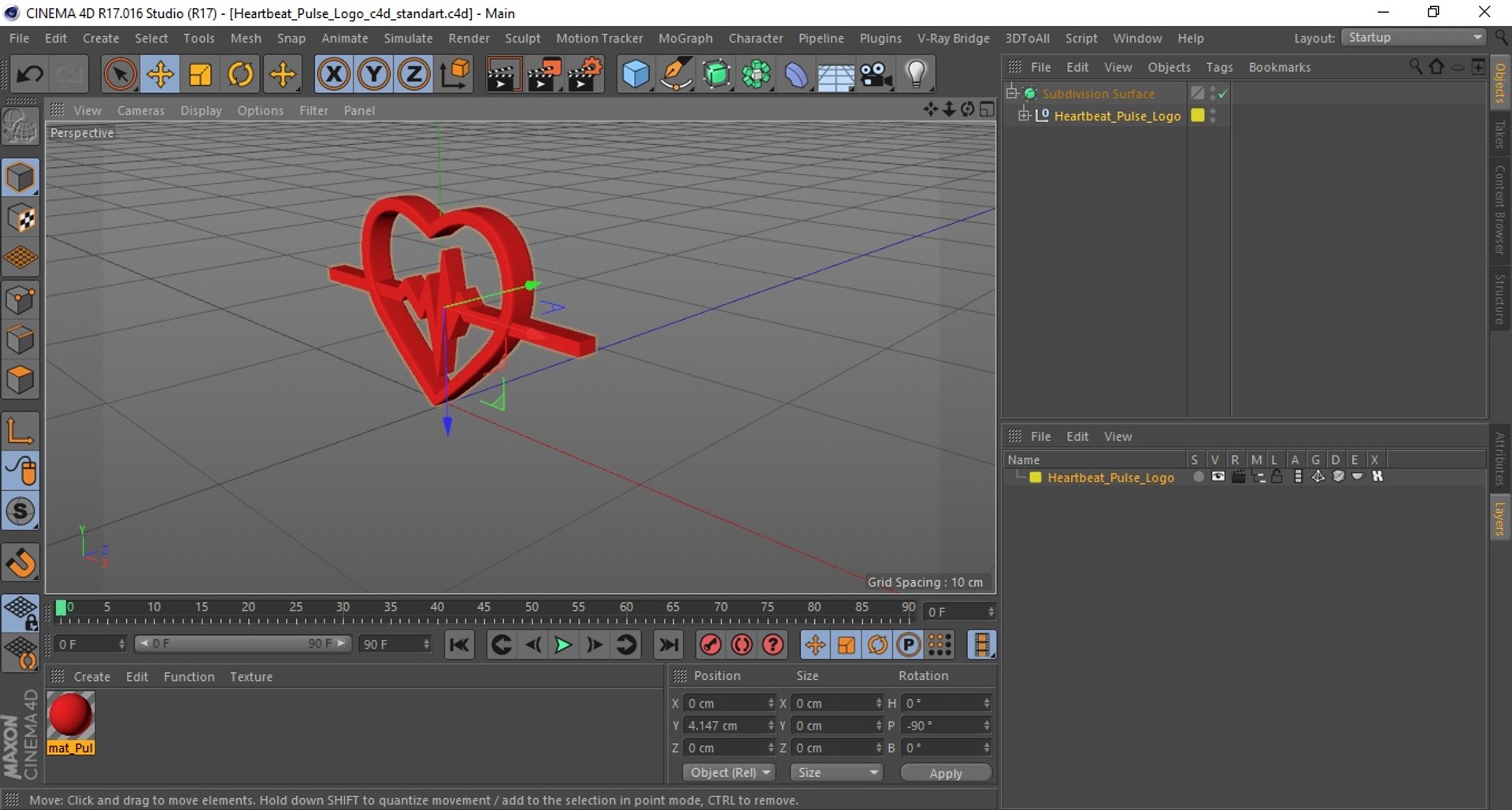 3D Pulse Logo Symbol Model - TurboSquid 1692544