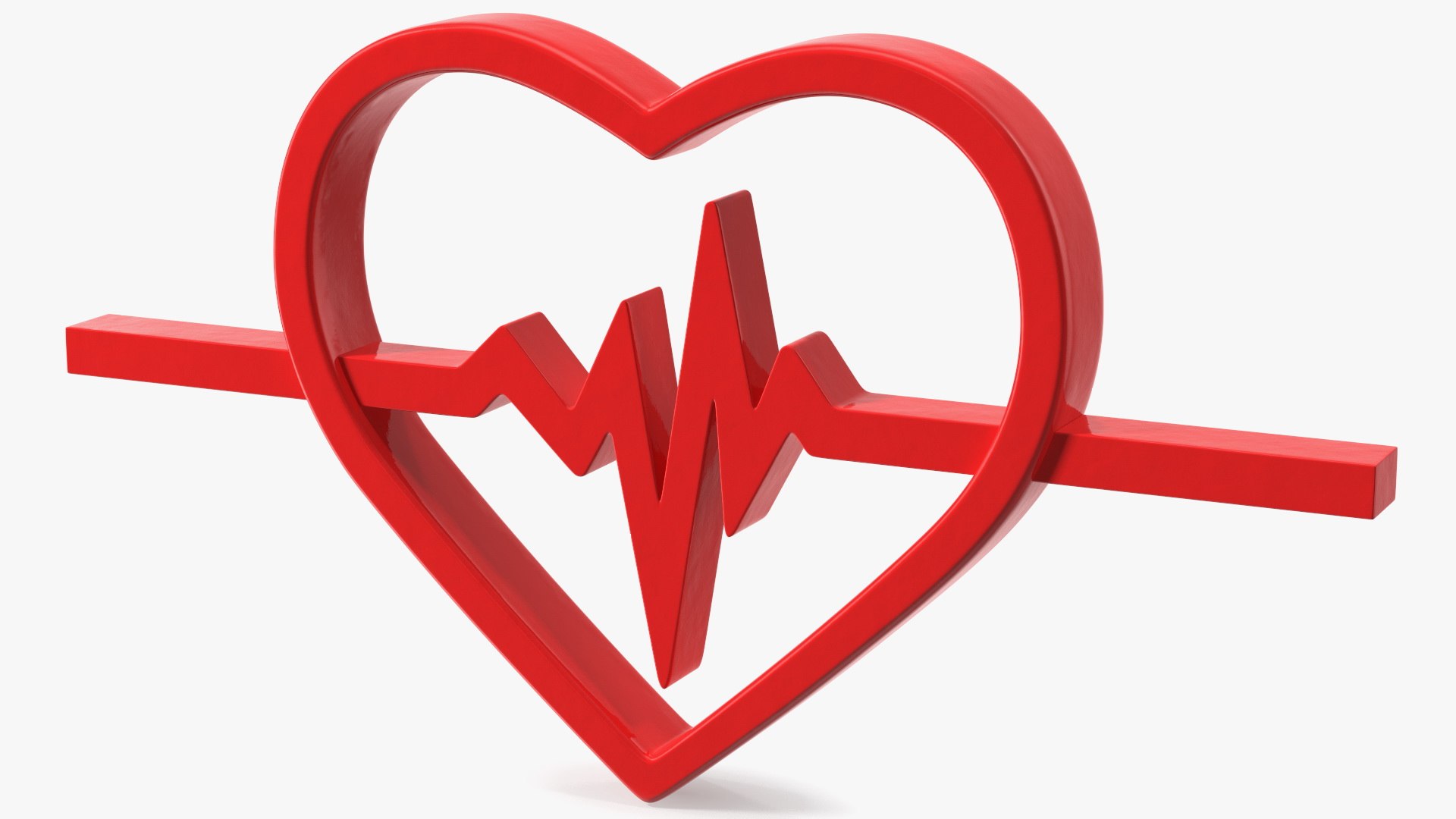 Heartbeat Pulse Logo 3D model preview