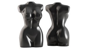 Female black torso 3D model