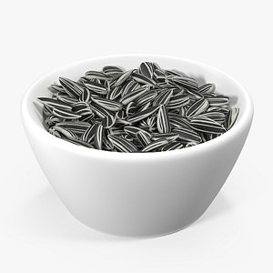 3D striped sunflower seeds bowl