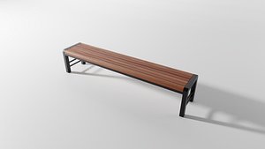3D bench park 1 model