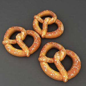 Food Soft Pretzel low poly