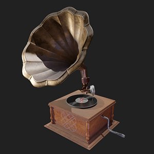 3D Gramophone 3D Models ANCIENT