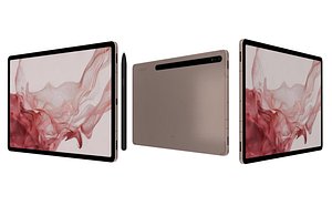 3D Samsung Galaxy Tab S8 All Colors Low Poly model