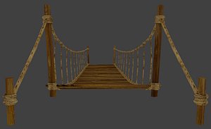 3d model of rope bridge