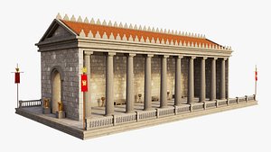 Roman Temple Building model