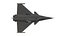 Avión de combate Rafale Jet Modelo 3D de baja poli