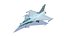 Avión de combate Rafale Jet Modelo 3D de baja poli