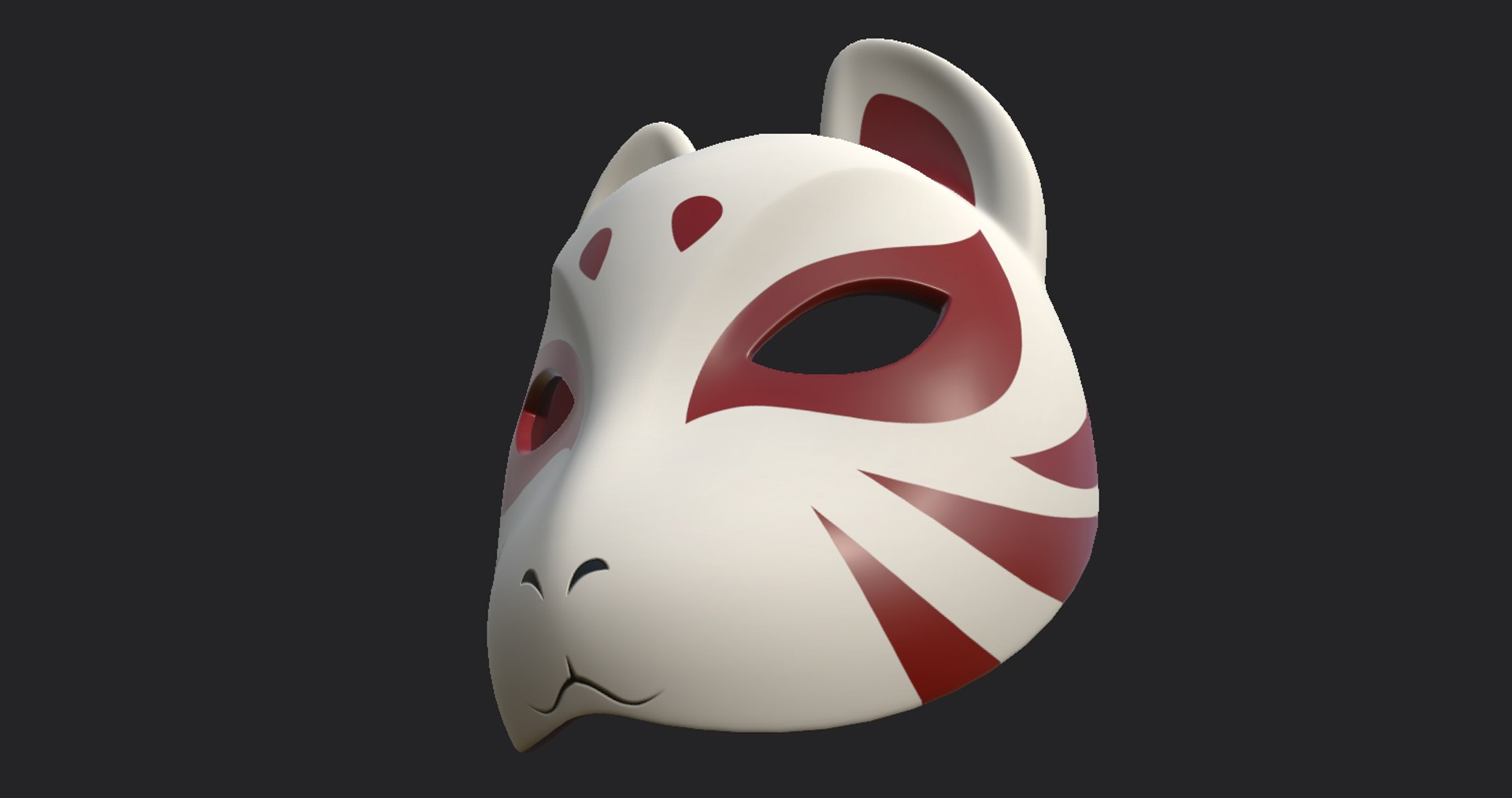 Japanese fox mask 3D model - TurboSquid 1421029