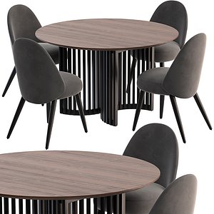 Table Zaragoza and chair Identities set 3D model