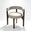 Cadeira de jantar estofada moderna, modelo 3D de cadeira de design exclusivo.