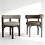 Cadeira de jantar estofada moderna, modelo 3D de cadeira de design exclusivo.