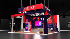 3D Modern  Exhibition Stall Booth model