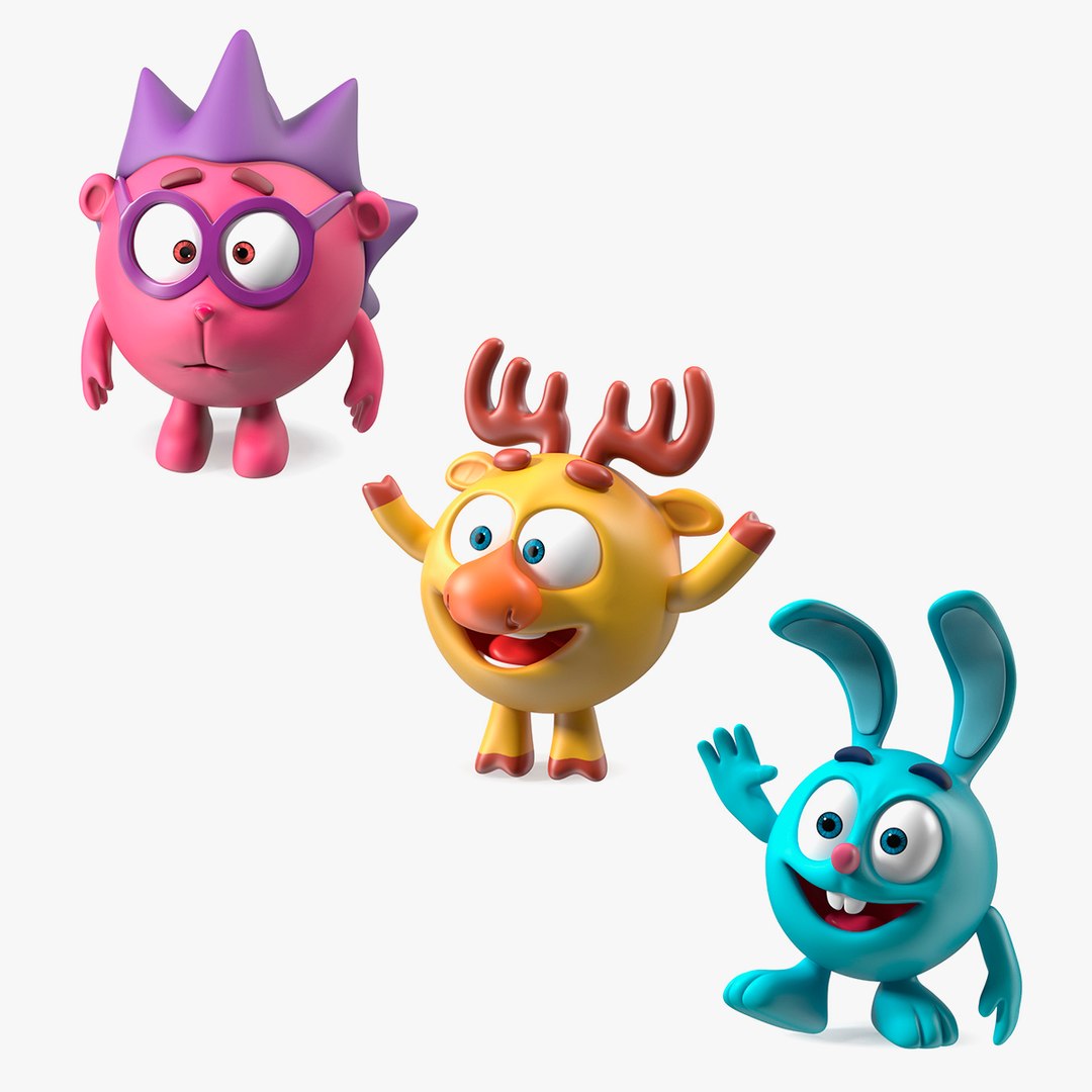 KikoRiki Characters Collection 2 3D model preview