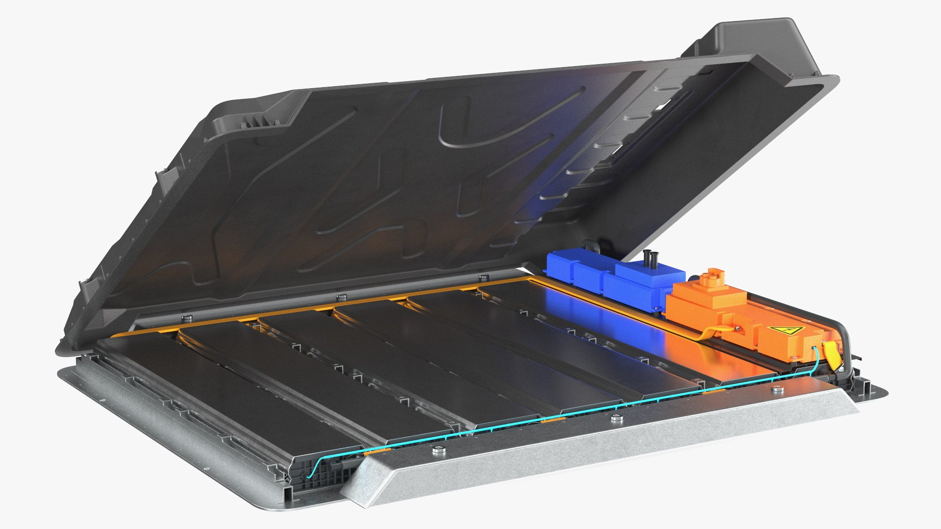 Electric Car Battery Open 3D model preview