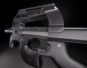 P90 AAA Game Ready PBR Low-poly 3D model