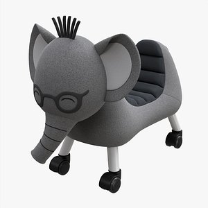 3D Baby elephant ride-on model