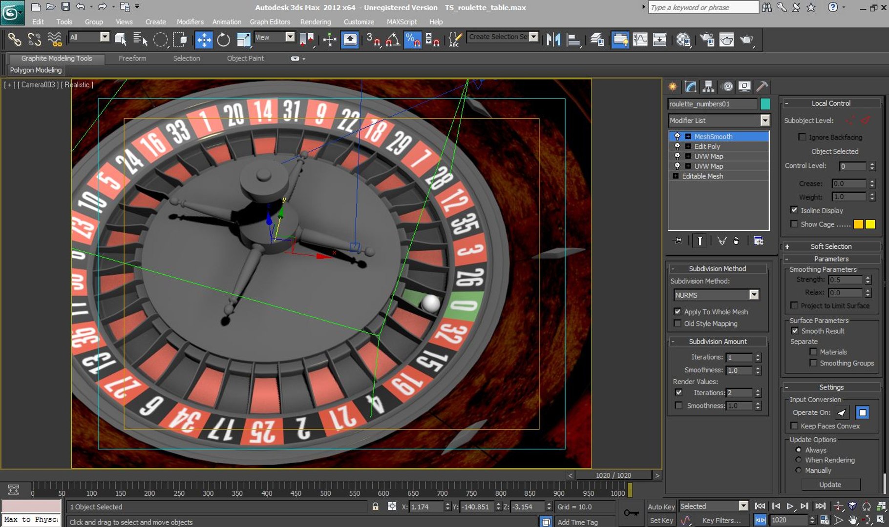 Roulette Wheel 3d Max