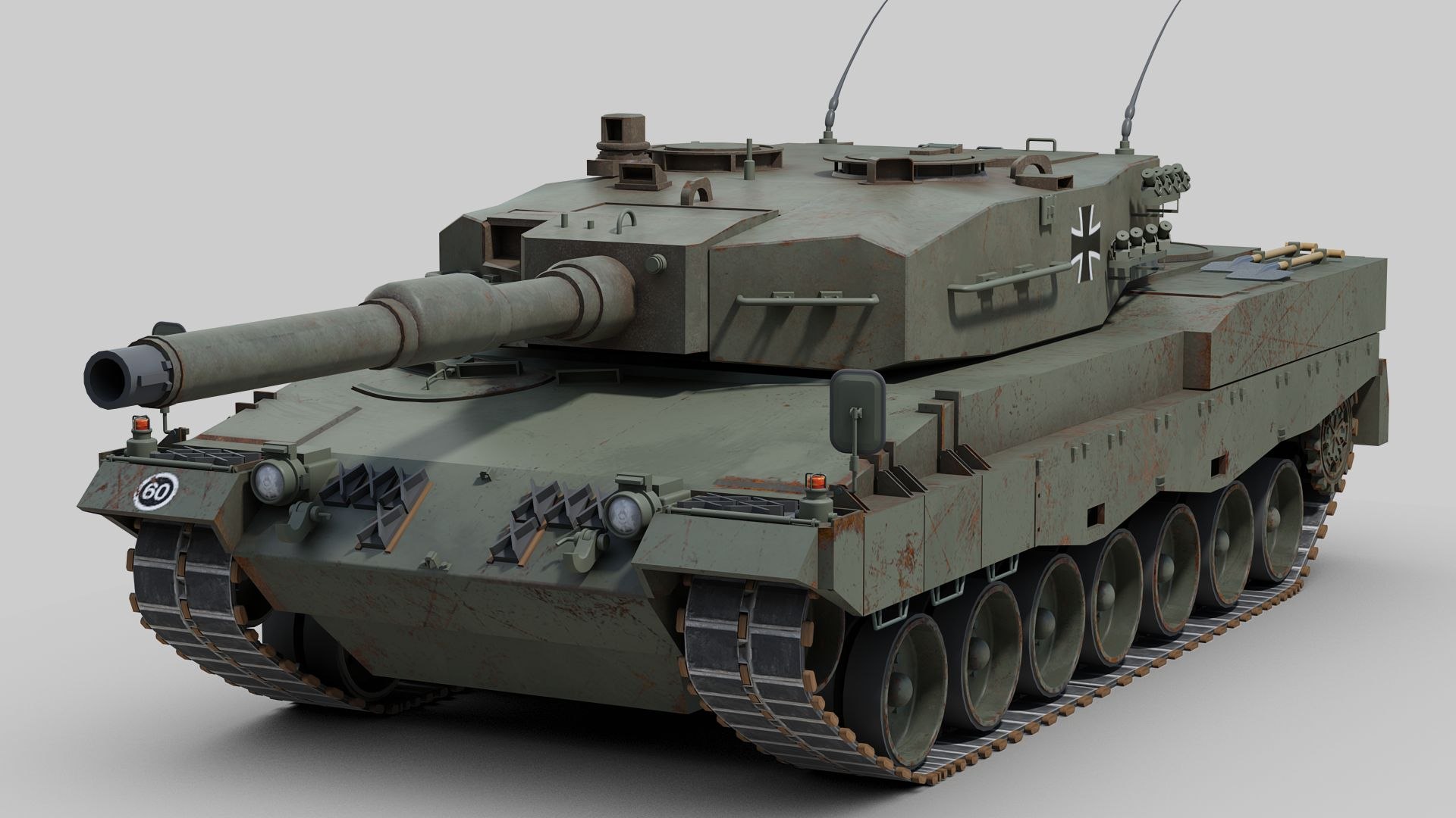 3d 3ds German Leopard 2a4 Tank