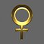 Signo femenino de oro