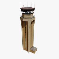 ATC Tower Air Force Base Low Poly PBR