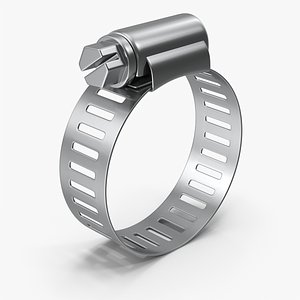 Metal Pipe Clamp 3D