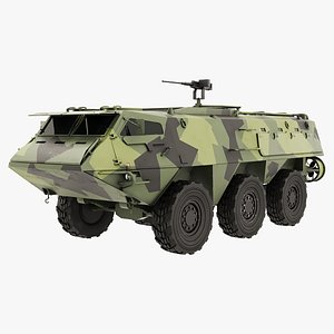 Patria XA-185 6x6 APC Pasi - Low Poly PBR Military Vehicle
