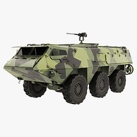 Patria XA-185 6x6 APC Pasi - Low Poly PBR Military Vehicle