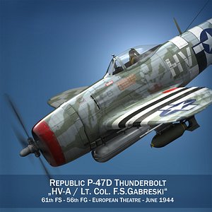 3d republic p-47 thunderbolt -