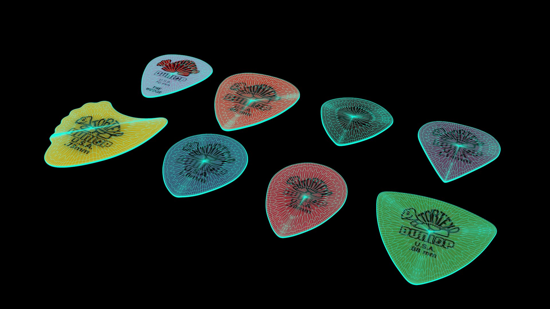 3D guitar picks https://p.turbosquid.com/ts-thumb/dQ/TycmTp/nCeyjYnw/guitarpicksdunloptextures05/png/1509684423/1920x1080/fit_q87/779c58a7253c2e90c18202cb3f8c43c0e294f36f/guitarpicksdunloptextures05.jpg