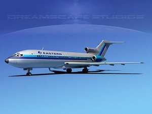 3d model airline boeing 727 727-100
